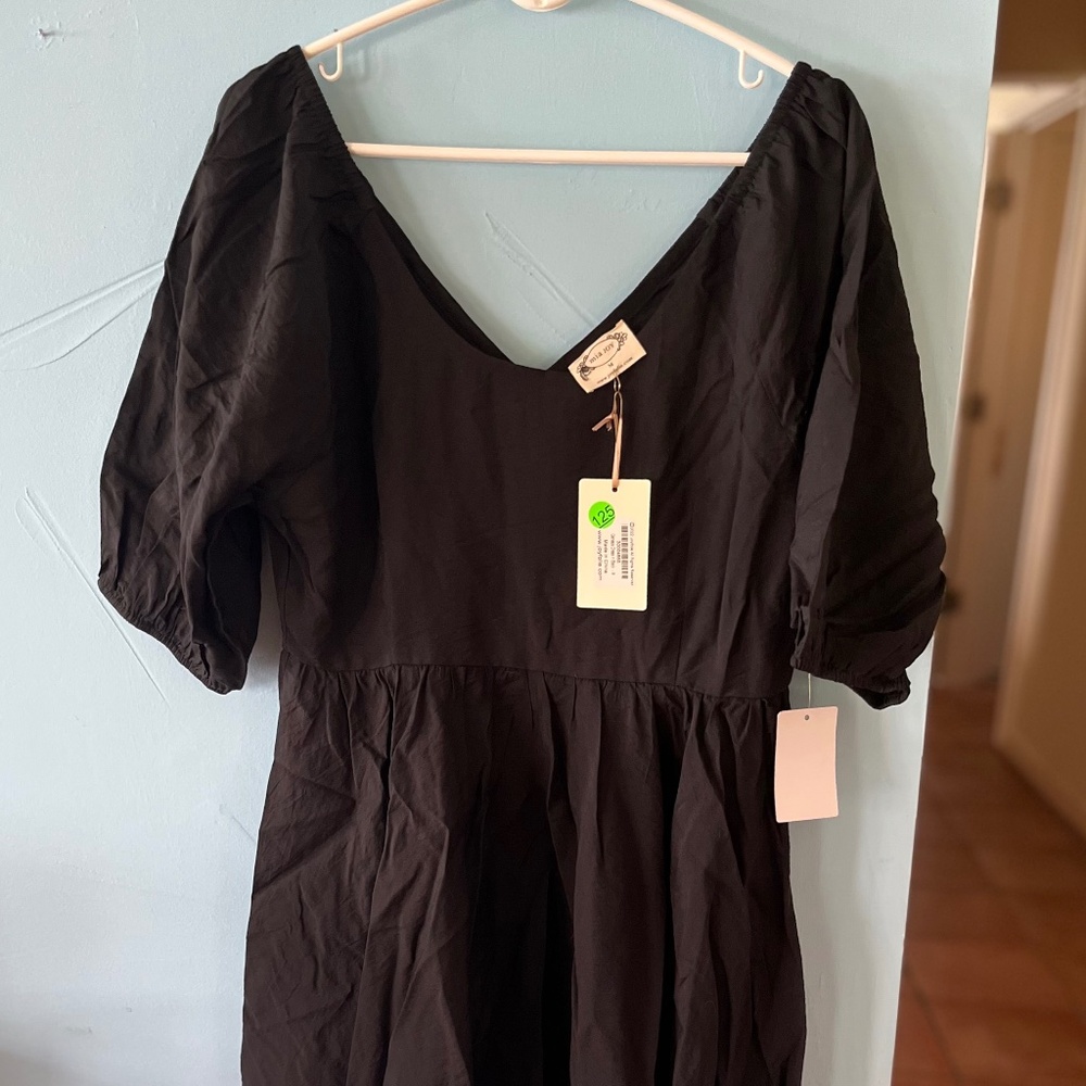 NWT Joyfolie Genesis Dress in Black Size M